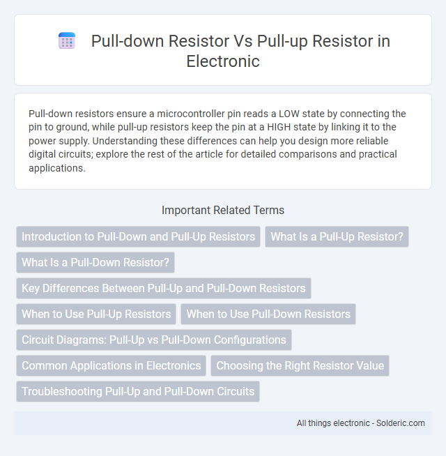 Pull-down resistor vs Pull-up resistor - What is the difference?