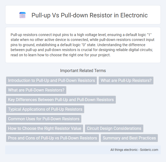 Pull-down resistor vs Pull-up resistor - What is the difference?