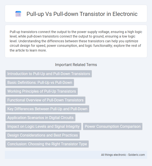 Pull-down transistor vs Pull-up transistor - What is the difference?