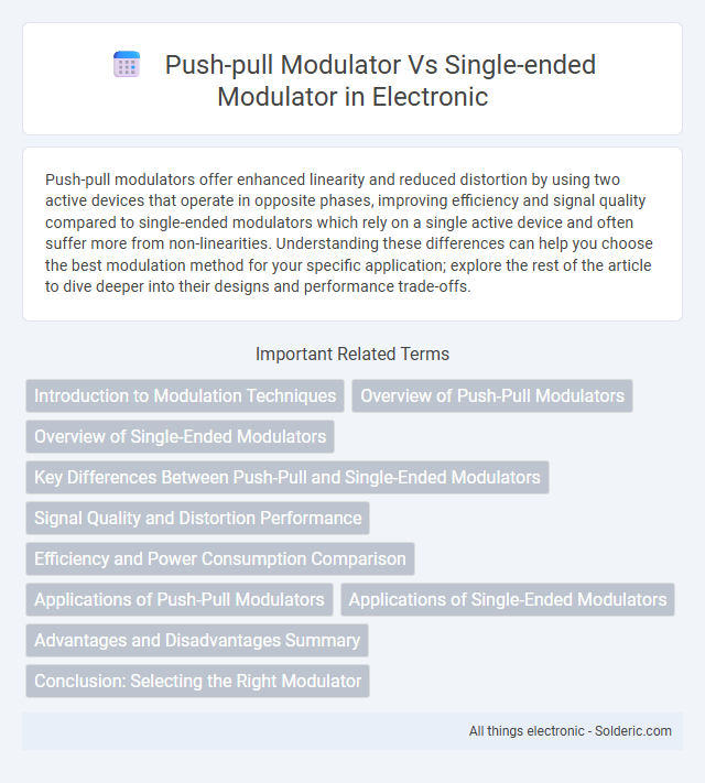 Push-Pull Modulator vs Single-Ended Modulator - What is the difference?