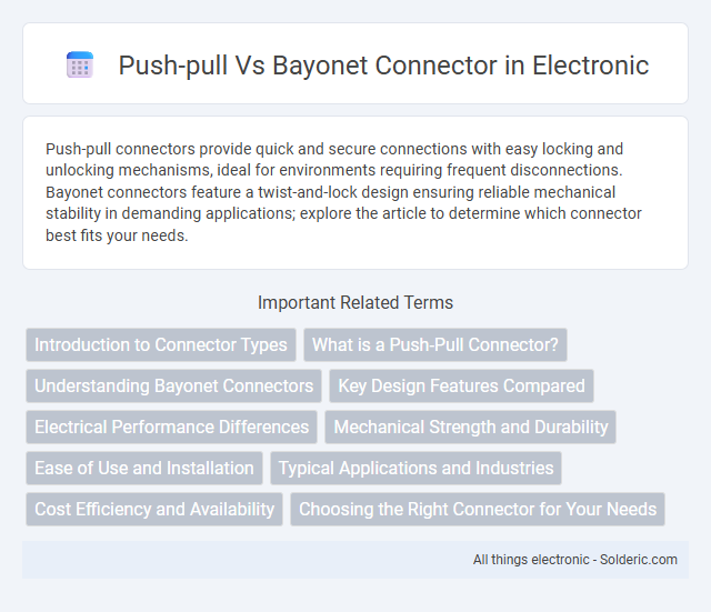 Bayonet connector vs Push-pull connector - What is the difference?