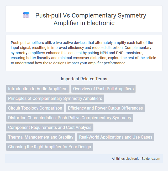 Complementary Symmetry Amplifier vs Push-Pull - What is the difference?