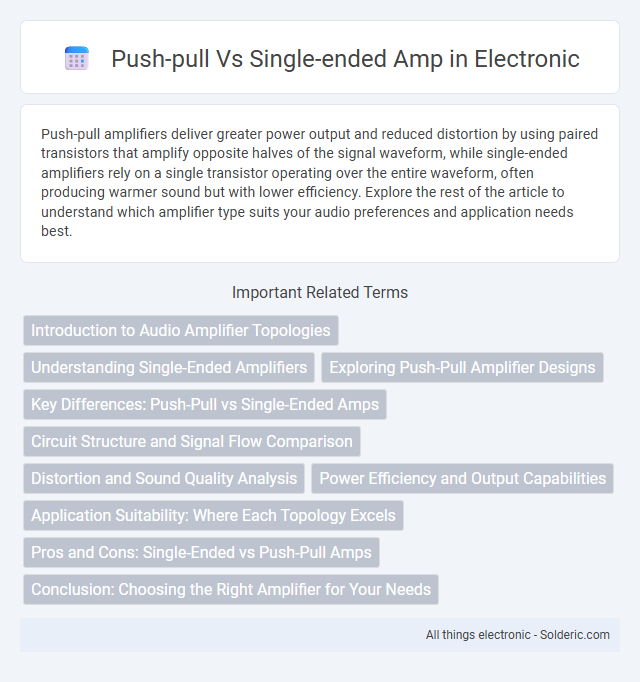 Push-Pull vs Single-Ended Amp - What is the difference?