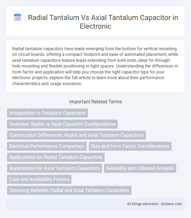 Axial Tantalum Capacitor vs Radial Tantalum Capacitor - What is the difference?