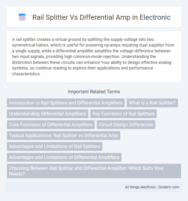 Differential Amp vs Rail Splitter - What is the difference?