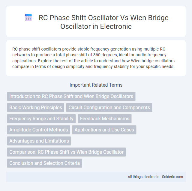 RC Phase Shift Oscillator vs Wien Bridge Oscillator - What is the difference?