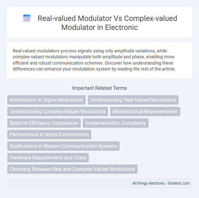 Complex-valued modulator vs real-valued modulator - What is the difference?