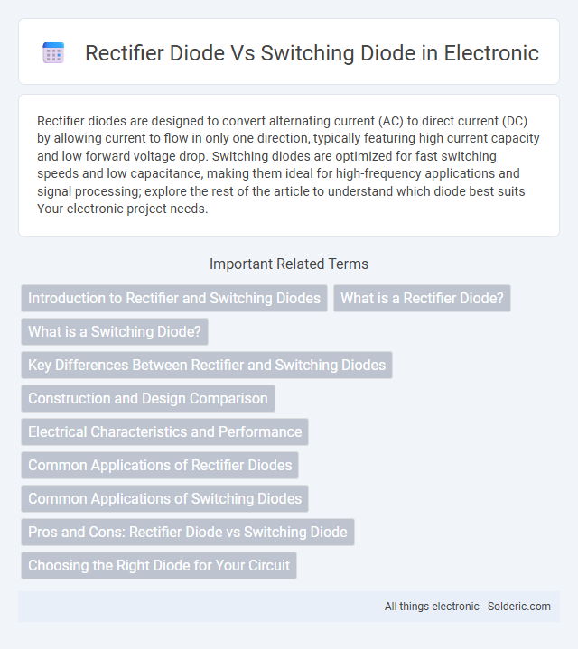 Switching Diode vs Rectifier Diode - What is the difference?