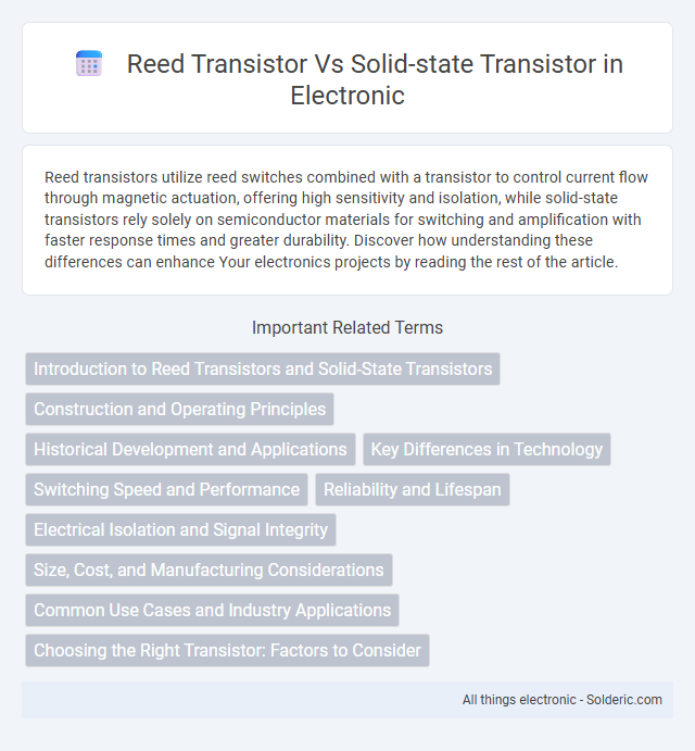 Reed Transistor vs Solid-State Transistor - What is the difference?