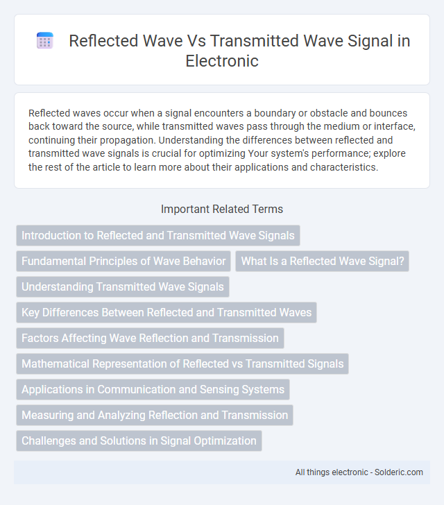 Reflected Wave vs Transmitted Wave Signal - What is the difference?
