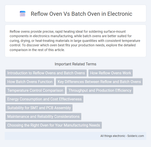 Batch oven vs Reflow oven - What is the difference?