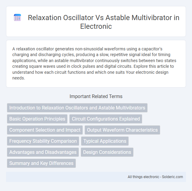 Astable Multivibrator vs Relaxation Oscillator - What is the difference?