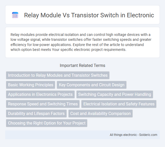 Relay Module vs Transistor Switch - What is the difference?