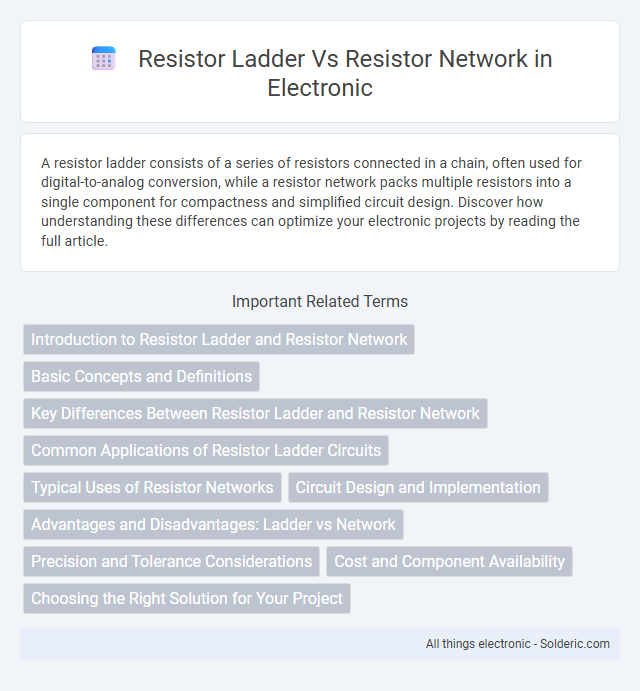 Resistor ladder vs resistor network - What is the difference?