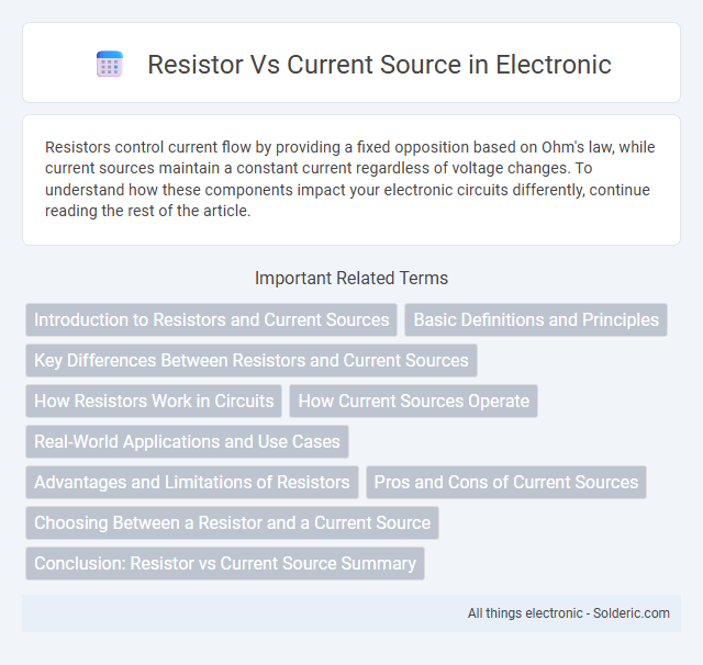 Current Source vs Resistor - What is the difference?