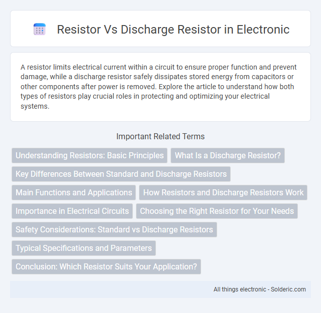 Discharge Resistor vs Resistor - What is the difference?