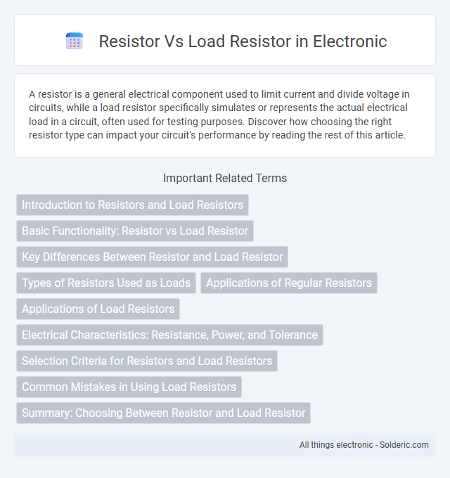 Load resistor vs resistor - What is the difference?