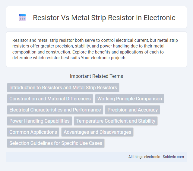 Metal Strip Resistor vs Resistor - What is the difference?