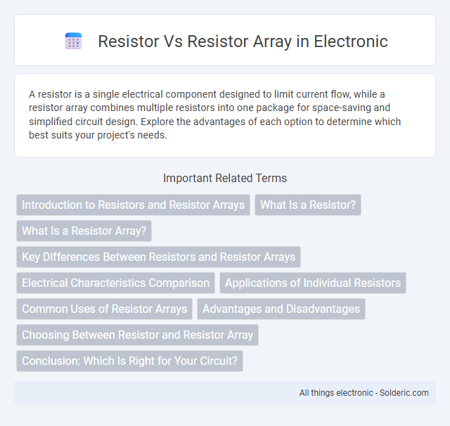 Resistor vs Resistor Array - What is the difference?