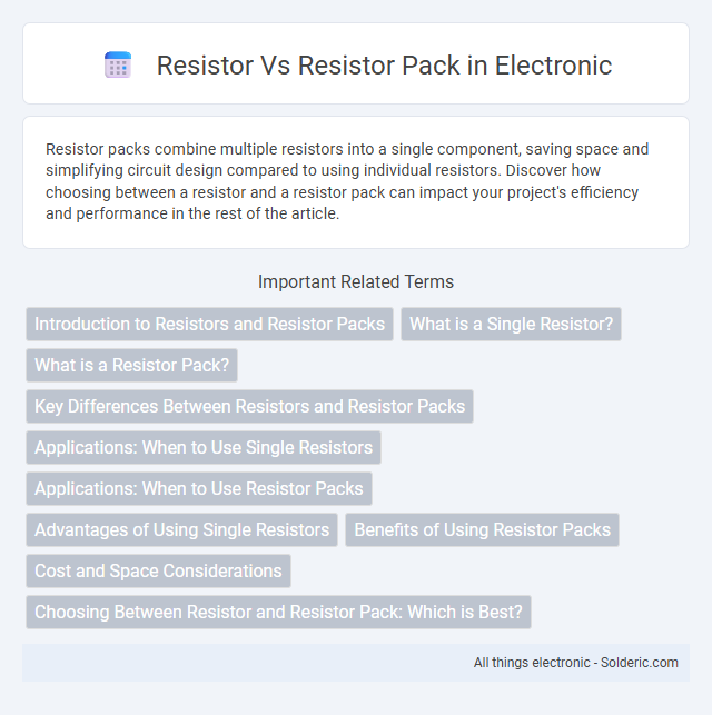 Resistor Pack vs Resistor - What is the difference?