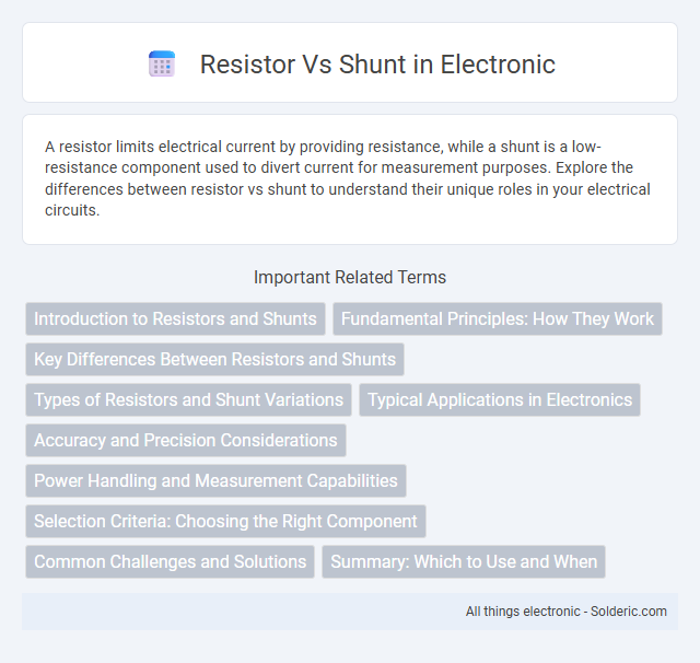 Resistor vs Shunt - What is the difference?