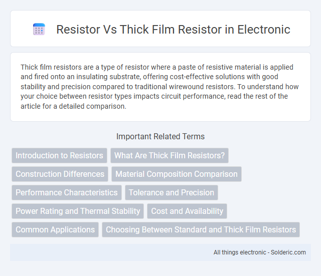 Resistor vs Thick Film Resistor - What is the difference?