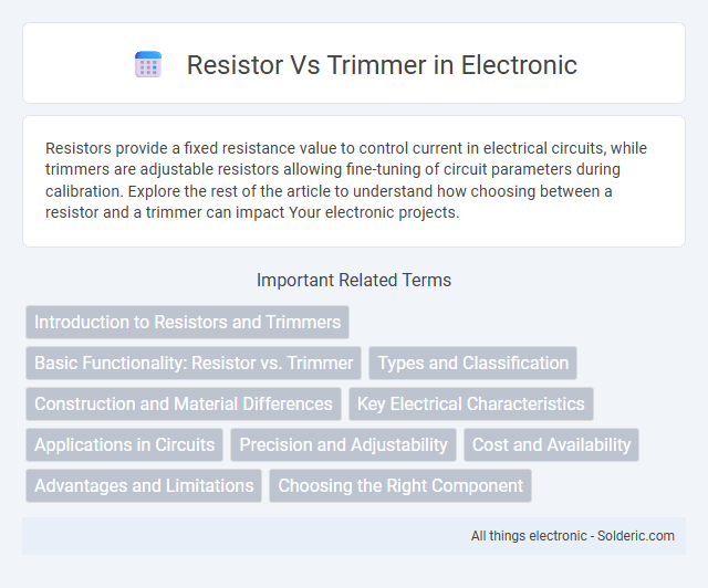 Resistor vs Trimmer - What is the difference?