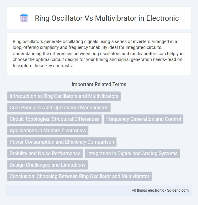 Multivibrator vs Ring Oscillator - What is the difference?