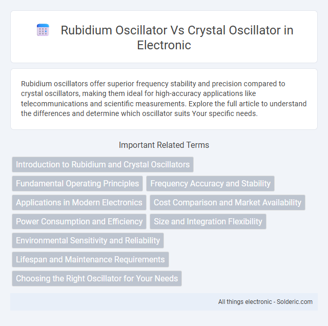 Crystal Oscillator vs Rubidium Oscillator - What is the difference?