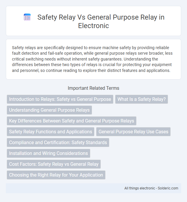 General Purpose Relay vs Safety Relay - What is the difference?