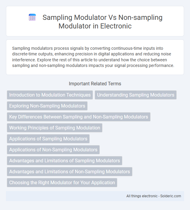 Non-sampling modulator vs sampling modulator - What is the difference?
