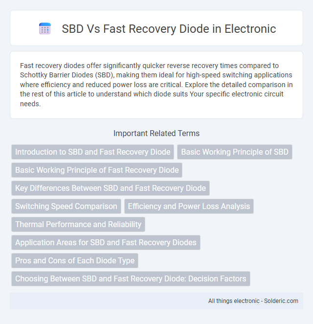Fast Recovery Diode vs SBD - What is the difference?