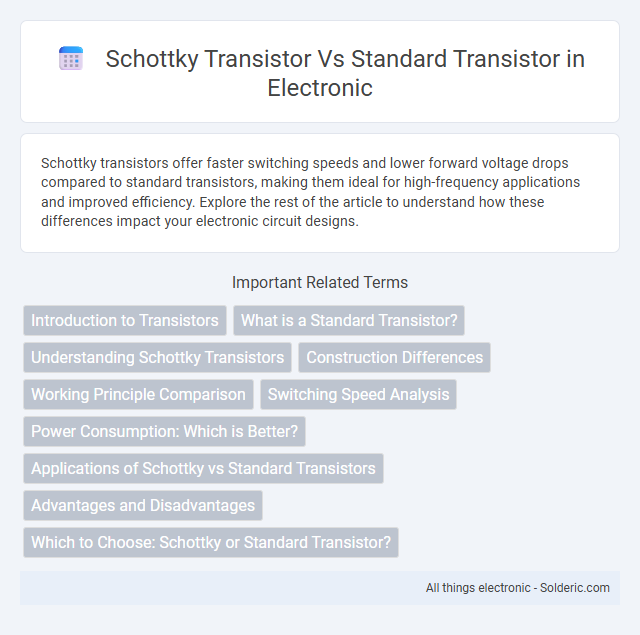 Schottky transistor vs Standard transistor - What is the difference?