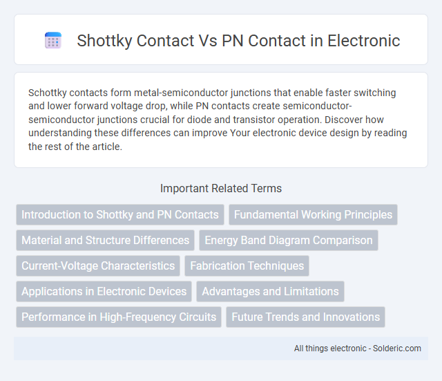 PN contact vs Schottky contact - What is the difference?