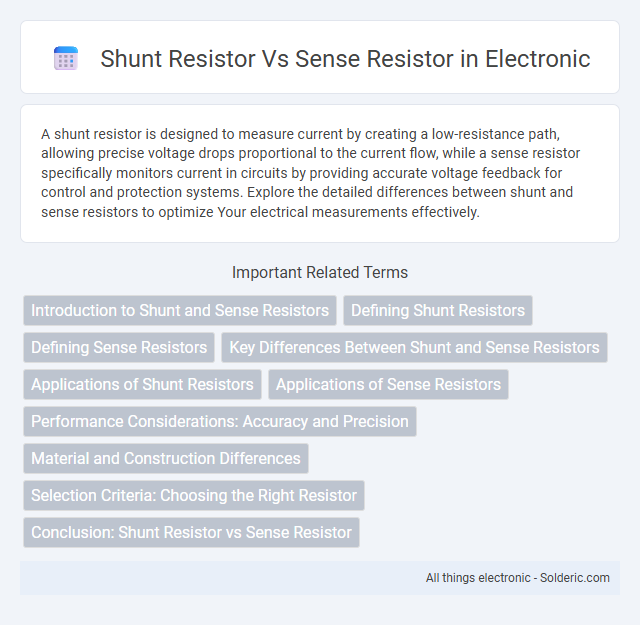 Sense resistor vs Shunt resistor - What is the difference?