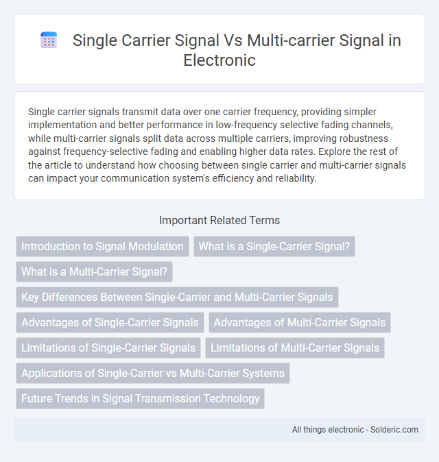 Single Carrier Signal vs Multi-Carrier Signal - What is the difference?