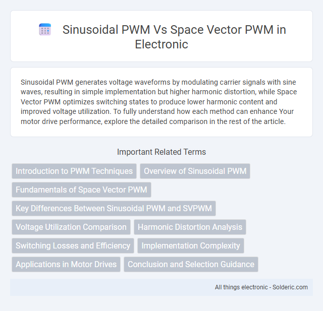 Sinusoidal PWM vs Space Vector PWM - What is the difference?