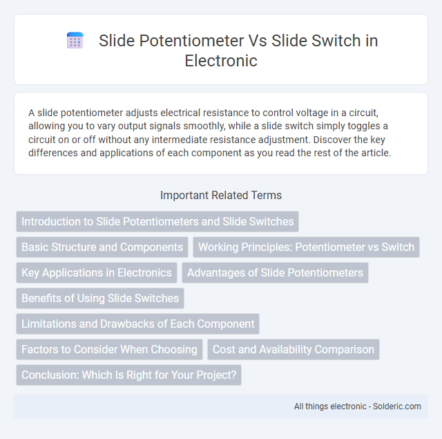Slide Potentiometer vs Slide Switch - What is the difference?