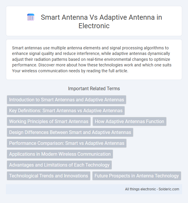 Adaptive Antenna vs Smart Antenna - What is the difference?