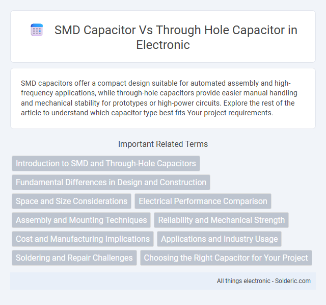 SMD Capacitor vs Through Hole Capacitor - What is the difference?