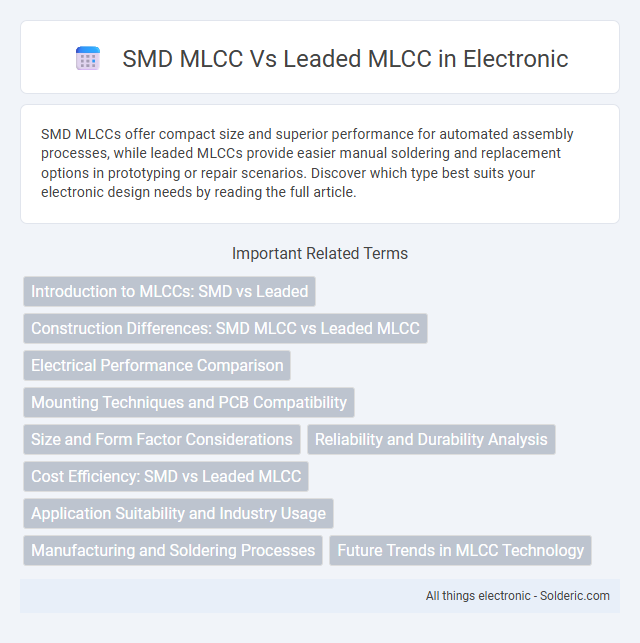Leaded MLCC vs SMD MLCC - What is the difference?