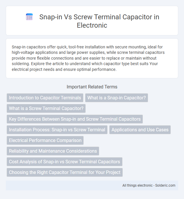 Screw Terminal vs Snap-In Capacitor - What is the difference?