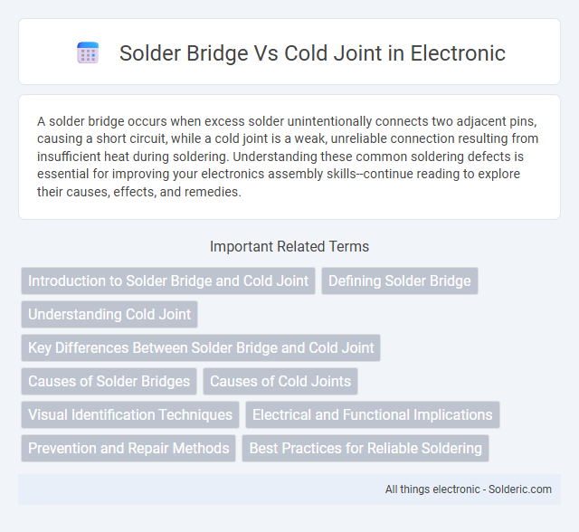 Cold joint vs Solder bridge - What is the difference?