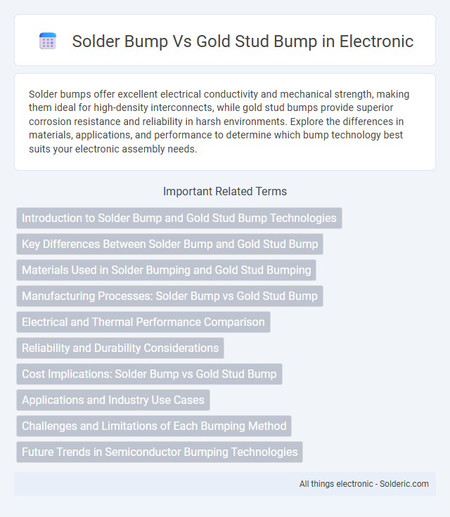 Gold stud bump vs Solder bump - What is the difference?