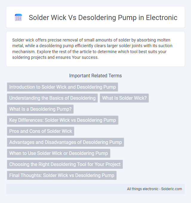 Desoldering Pump vs Solder Wick - What is the difference?