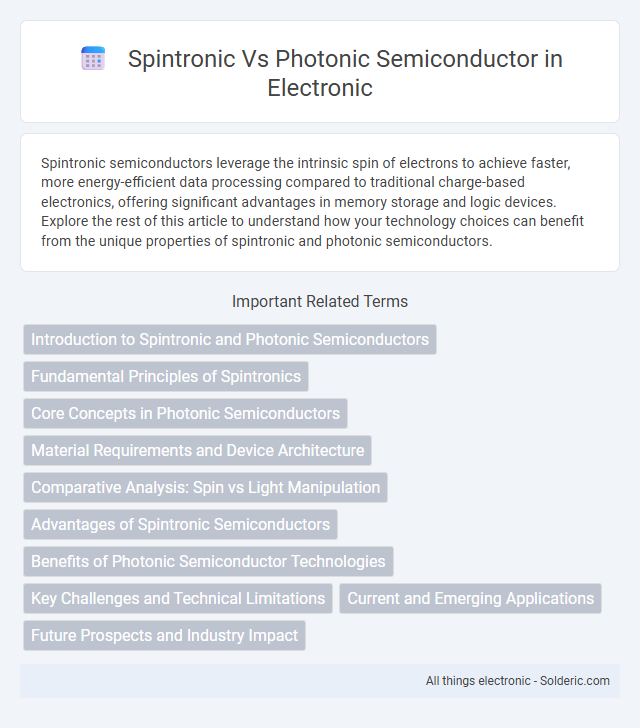 Photonic vs Spintronic Semiconductor - What is the difference?