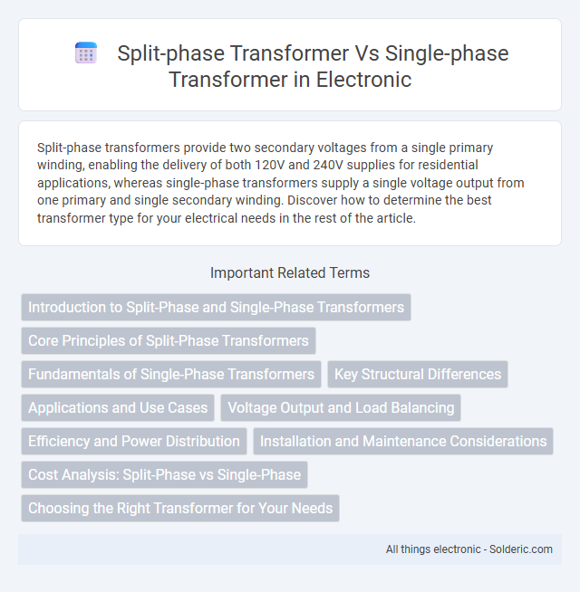 Single-phase transformer vs split-phase transformer - What is the difference?