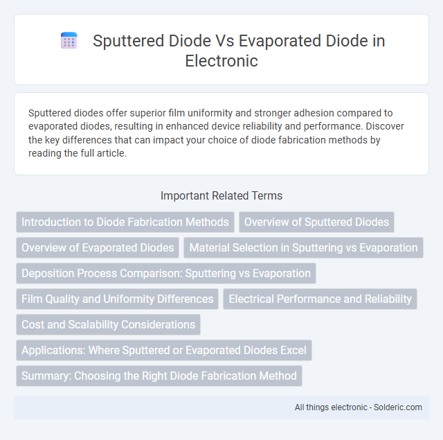 Evaporated Diode vs Sputtered Diode - What is the difference?