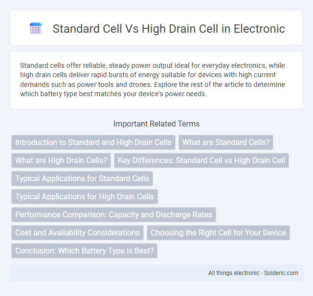 High drain cell vs standard cell - What is the difference?