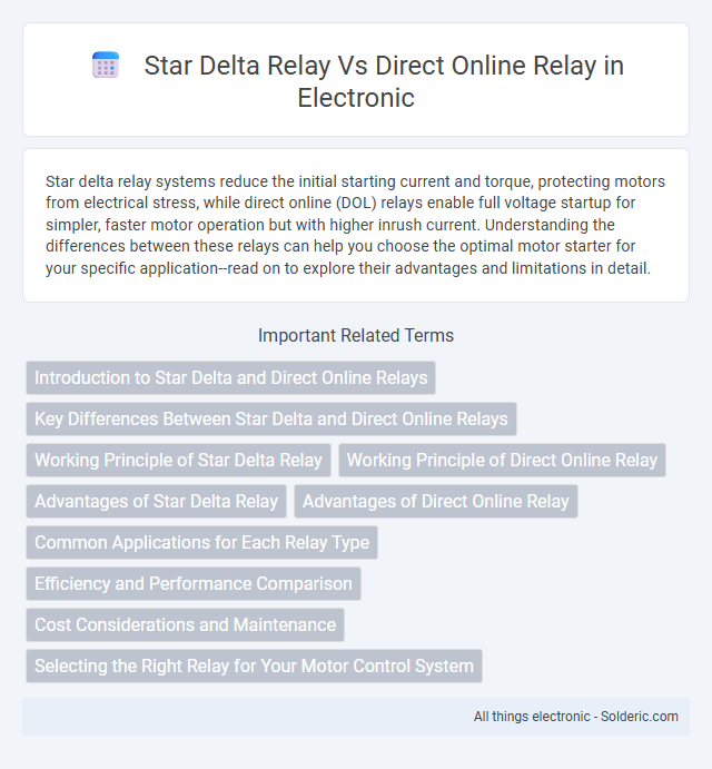 Direct Online Relay vs Star Delta Relay - What is the difference?